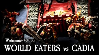 Blood for the Blood God  Astra Militarum vs World Eaters  Warhammer 40k Battle Report [upl. by Kulseth289]