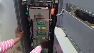 Tata indicash atm cash loading process I एटीएम में पैसा लोड कैसे करते हैं  how to load cash in atm [upl. by Ramuk]