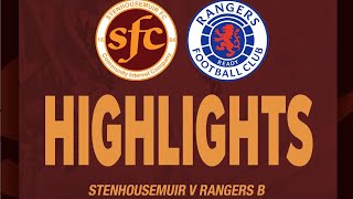 STENHOUSEMUIR v RANGERS B  Highlights from last nights SPFL Trust Trophy match [upl. by Brett14]