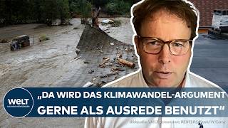 HOCHWASSER quotKann bisher nicht auf den Klimawandel zurückgeführt werdenquot Kritik an UrsachenDebatte [upl. by Jessabell]