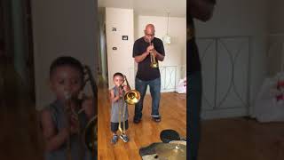 3 year old trombone player [upl. by Nork573]