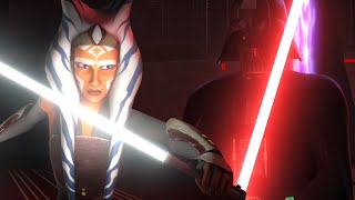 Star Wars Rebels with Thick Lightsabers  Ahsoka vs Vader [upl. by Jeroma928]