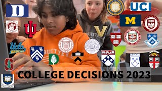 2023 COLLEGE DECISION REACTIONS ivy league top 20 all of em [upl. by Anerok]