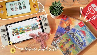 Unboxing the Nintendo Switch OLED White  Aesthetic Unboxing 📦✨ [upl. by Raji]