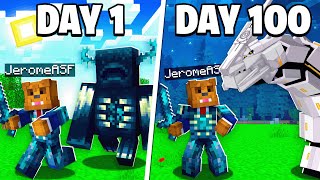 I Survived 100 Days Becoming Stronger Than A Warden In Minecraft [upl. by Essinger]