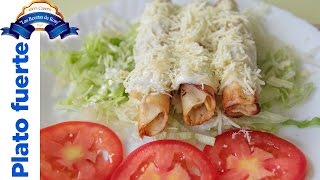 Como hacer tacos DORADOS DE POLLO 🐣 estilo Rosy  Recetas de POLLO [upl. by Edward]