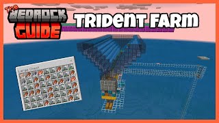 Trident Farm Minecraft Bedrock drowned farm minecraft [upl. by Morlee456]