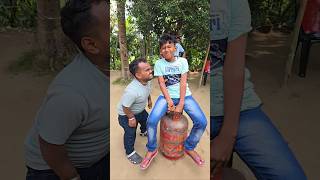 Padne ke gas cylinder bharane ki competition new version💥😜🤣😱😎shorts shortvideo comedy funny [upl. by Eihtur172]