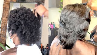 😳 Silk Press on 4b  4c Hair  Natural Hair Silk Press [upl. by Ahseekal]