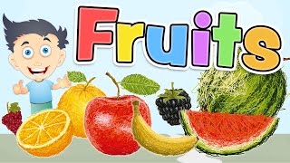 FRUITS in ENGLISH for kids [upl. by Donn991]