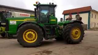 john deere 9520 amp vaderstad carrier 1225 [upl. by Aihsoj]