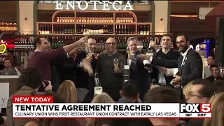 Culinary Union wins first restaurant union contract with Eataly Las Vegas [upl. by Weisberg]