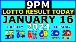 9pm Lotto Result Today January 16 2024 Tuesday [upl. by Jary]