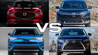 Mazda CX5 vs Honda CRV vs Toyota RAV4 vs Lexus RX [upl. by Olwena]