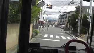 京都市バス Kyoto municipal bus 10系統 No10 山越→御室仁和寺→四条河原町 from Yamagoe to Shijokawaramachi [upl. by Akinet578]