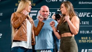 UFC 197 Holly Holm vs Miesha Tate Staredown [upl. by Settle]