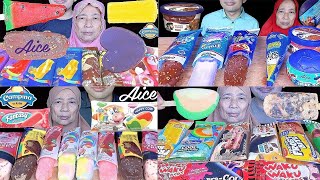 MUKBANG BERMACAM MACAM ES KRIM  Aice  Campina  Indofood ice cream [upl. by Auqinahc]