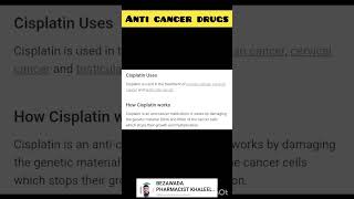 cisplatin injection anticancer pharmacist [upl. by Rehtae]