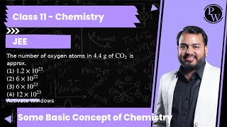 The number of oxygen atoms in 44 g of CO2 is approx 1 12 × 1023 2 6 × 1022 3 6 × 10 [upl. by Atsylac]