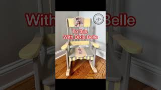 Before and after pictures of a rocking chair makeover  rockingchair paintedfurniture [upl. by Welford213]