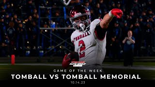 Tomball vs Tomball Memorial Football 101423 [upl. by Rebecka272]