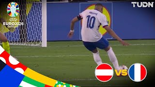 ¡INCREÍBLE Mbappé se pierde LA MÁS CLARA  Austria 01 Francia  UEFA EURO 2024  J1  TUDN [upl. by Michon]