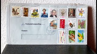 Briefmarken Schatzsuche Briefmarken wertvoll oder nicht Postzustellungsaufträge als seltene Briefe [upl. by Dobb]