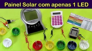 Painel Solar com apenas um LED  Feira de Ciências [upl. by Abbey]