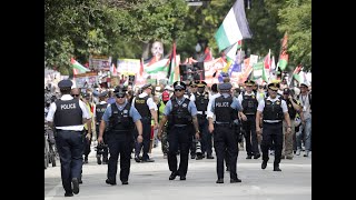 Live Protest in Chicago by ProPalestine groups outside DNC call for Gaza ceasefire [upl. by Ailaht765]