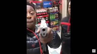 CHIRAQ SAVAGES CATCH RICO RECKLEZZ LACKING AT GAS STATIONPULLS OUT A GUNRICO RECKLEZZ RESPONDS [upl. by Elleirb]