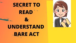 HOW TO READ BARE ACT How to read bare act for judiciaryreading bare act as law students advocates [upl. by Etnahsa]