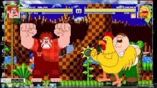 MUGEN wreck it ralph and fix it felix vs peter griffin and the giant chicken [upl. by Pedaiah933]