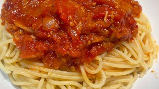 SAUCE TOMATE ITALIENNE MAISON POUR SPAGHETTIS  SIMPLE FACILE RAPIDE ET TROP BON 😉 [upl. by Sremlahc]