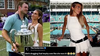 Tommy Pauls girlfriend draws attention for cringe antics after US stars Queens win [upl. by Adnohsirk155]