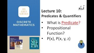 Lecture 10 Predicates and Quantifiers what is predicate  propositional function in dm in urdu [upl. by Anitirhc149]