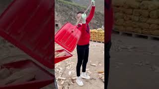 Rural corn husking technology funny woodcutter automobile comedy woodcuter farming agricultur [upl. by Ideih]