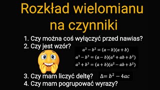 Rozkład wielomianu na czynniki 1 [upl. by Tichonn]