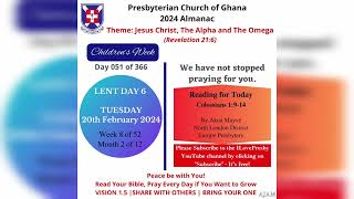 Presby  Presbyterian Church of Ghana  PCG Almanac Bible Reading 20022024 by Akua Mayve [upl. by Sanderson796]