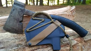 Kydex Hatchet Sheath from Black Bear Custom Kydex [upl. by Aissirac190]