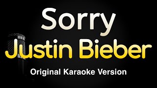 Sorry  Justin Bieber Karaoke Songs With Lyrics  Original Key [upl. by Adnuhsal935]