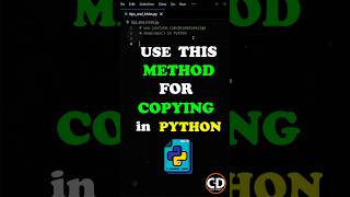 Use This METHOD for Copying in Python python coding programming [upl. by Musser671]