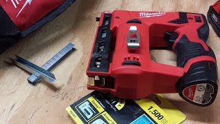 Milwaukee M12 38quot Crown Stapler Review [upl. by Drahsar]