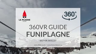 Funiplagne télécabine  gondola  La Plagne  Grande Rochette  Full HD360VR [upl. by Nnylyak281]