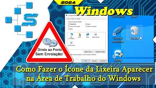 Como Fazer o Ícone da Lixeira Aparecer na Área de Trabalho do Windows [upl. by Nayhr86]