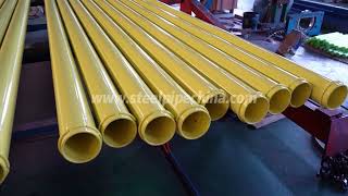 SPECIALIZING IN THE PRODUCTION OF YELLOW COATED COMPOSITE STEEL PIPE Anticorrosion Waterproof Pipe [upl. by Uzziel]