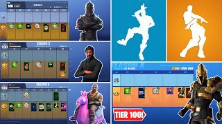 Evolution of Fortnite Battle Pass Chapter 1 Edition [upl. by Ntisuj]