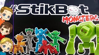 Stikbot MONSTERS Mega Pack From Zing By MyTubePM [upl. by Inafets]