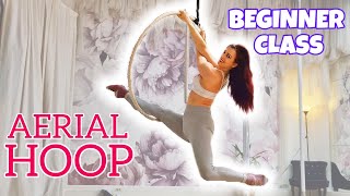 Beginner Aerial Hoop CLASS Conditioning 5 Lyra Moves and Easy Flow [upl. by Recha]