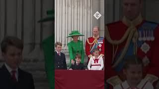 PrinceLouis once again steals the show on Buckingham Palace balcony TroopingtheColour 2023 [upl. by Eindys819]