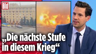 Ukraine unter Beschuss Schwere Explosion in Charkiw  Maximilian Kiewel bei BILD Live [upl. by Eleda]